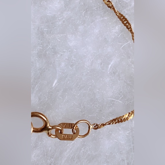 14K Yellow Gold Charm Panther Jaguar Pendant 10k chain - Picture 5 of 8